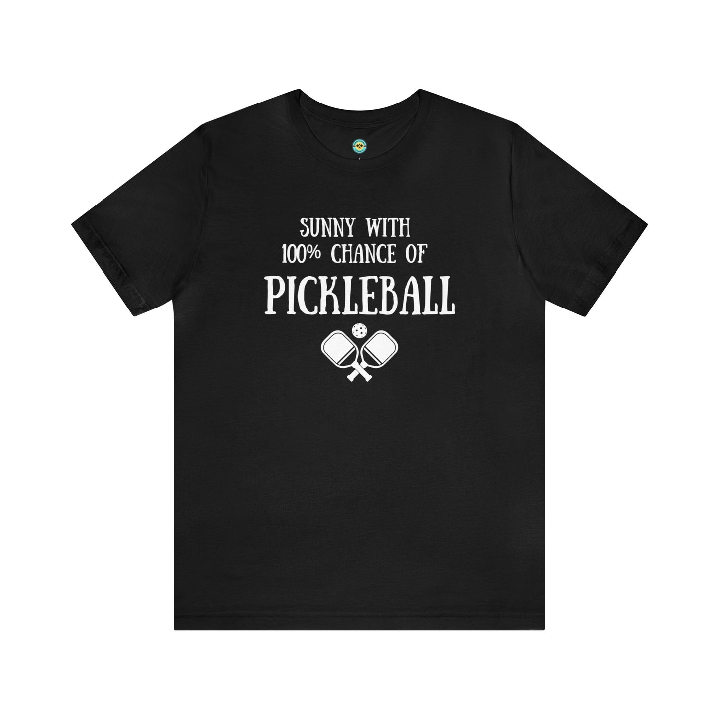 Sunny With 100% Chance of Pickleball Unisex Tee