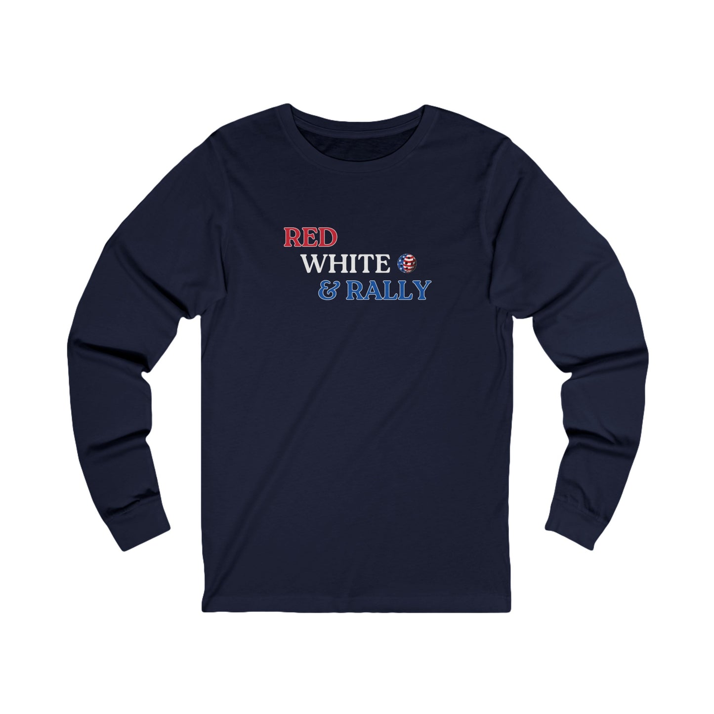 Red White & Rally Pickleball Unisex Long Sleeve Tee