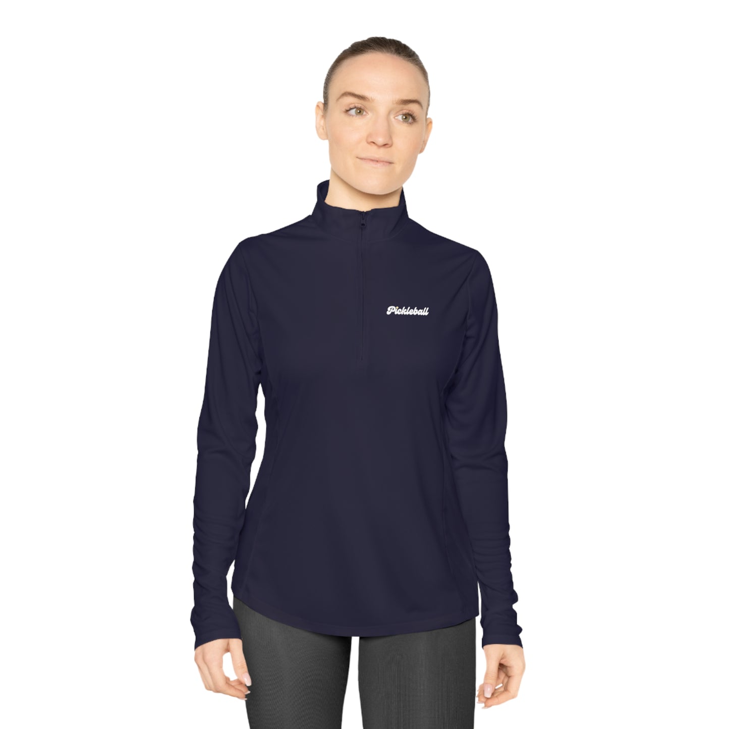 Pickleball Script Women's Quarter-Zip Performance Pullover
