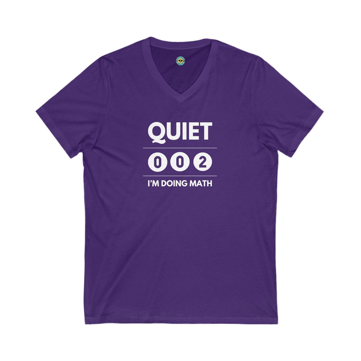 Quiet I'm Doing Math Unisex V-neck Tee