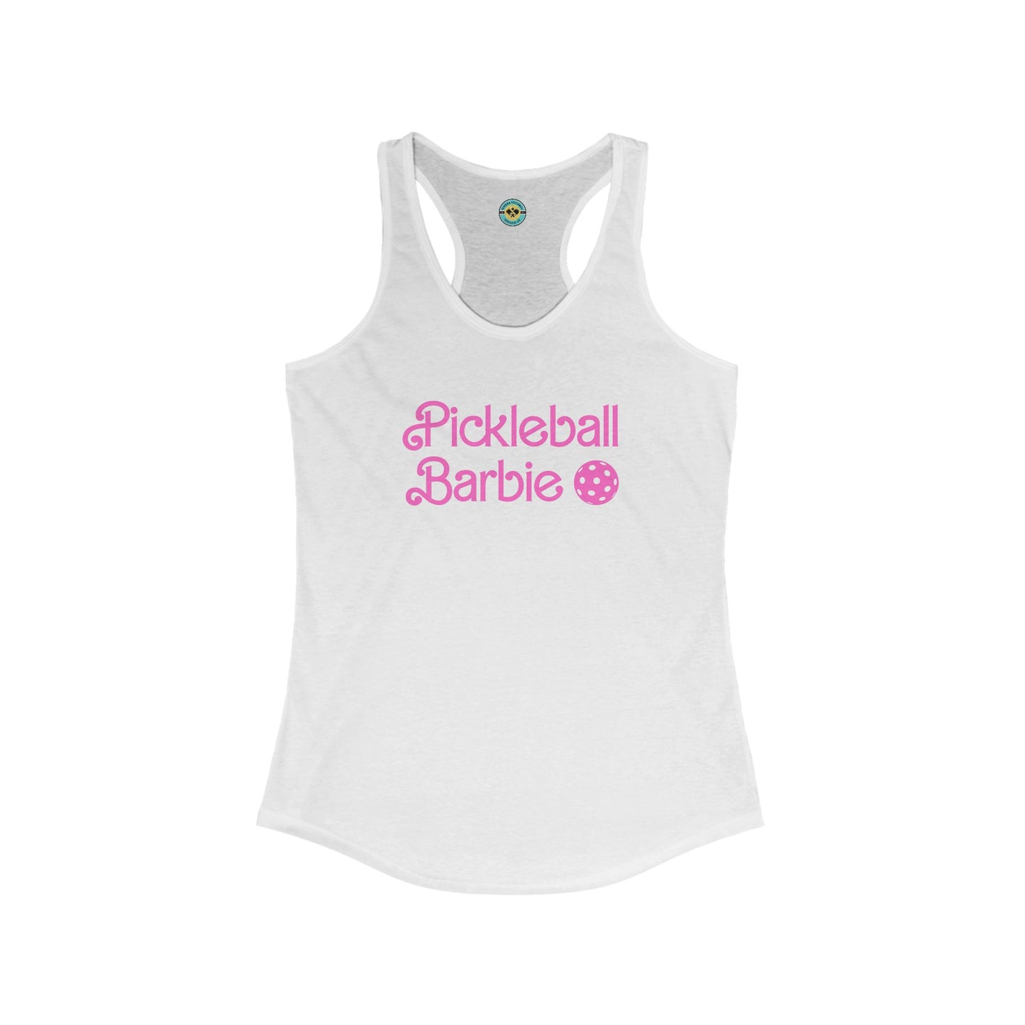 Pickleball Barbie Stacked Racerback Tank
