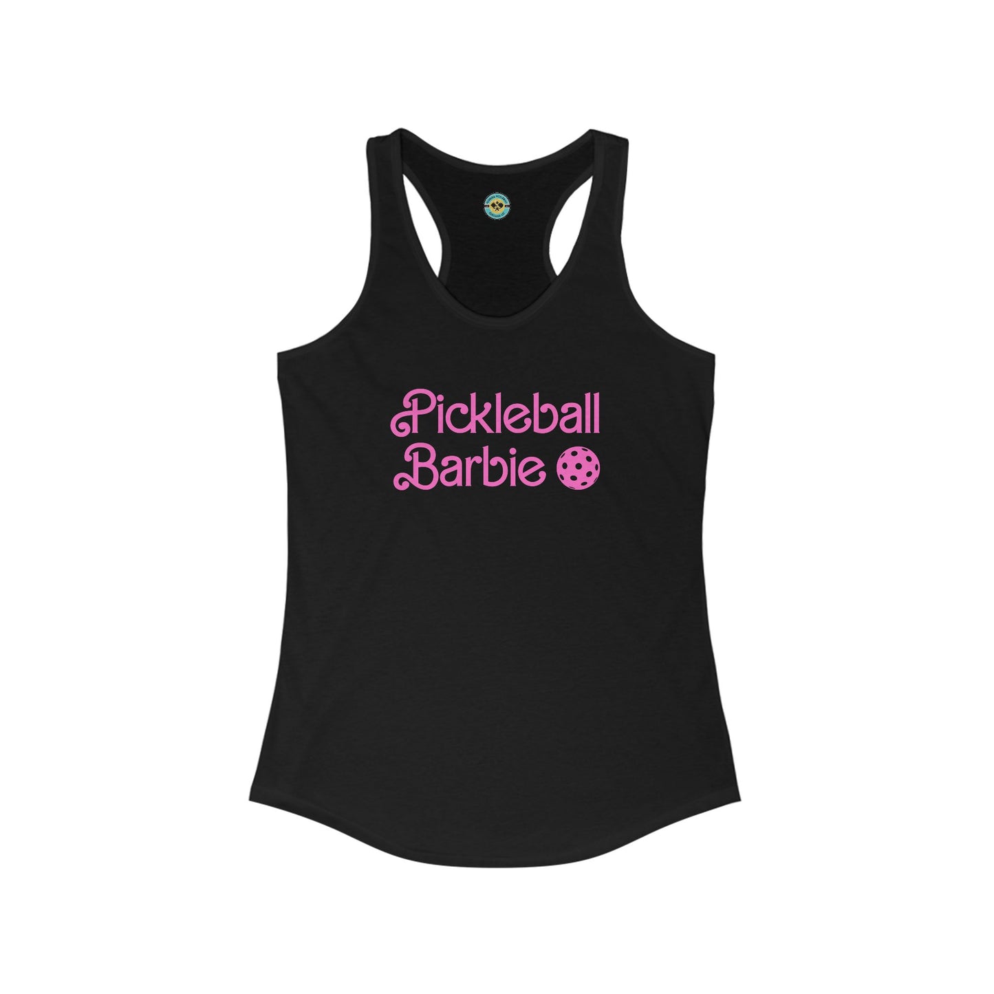 Pickleball Barbie Stacked Racerback Tank