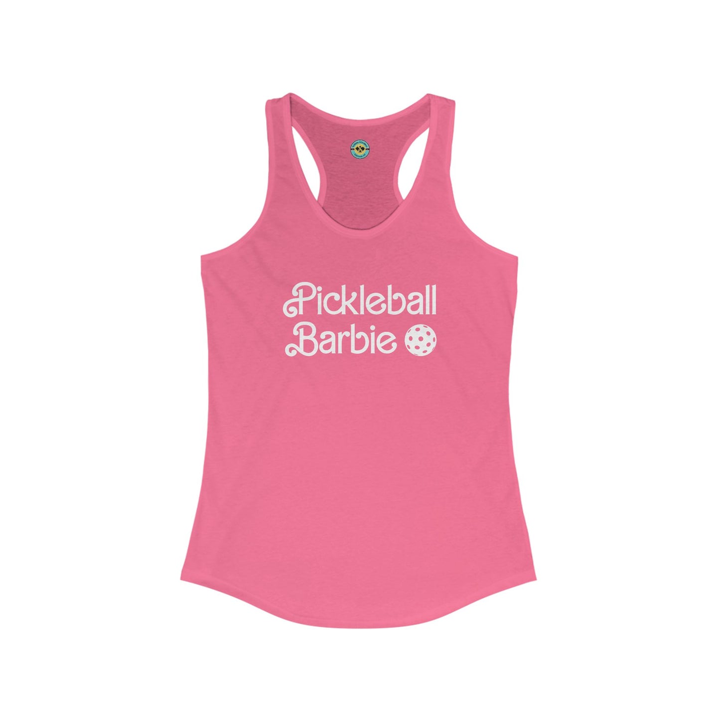 Pickleball Barbie Stacked Racerback Tank
