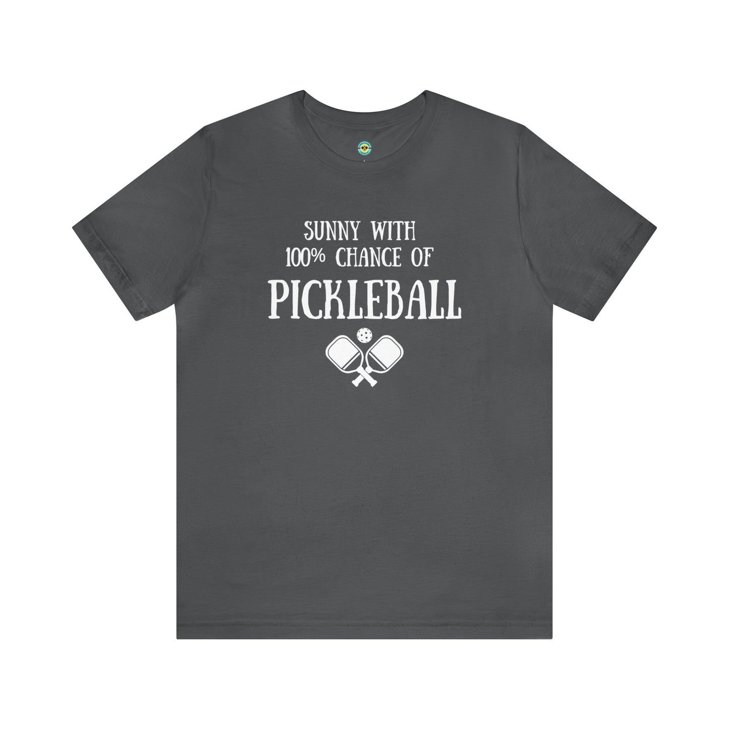 Sunny With 100% Chance of Pickleball Unisex Tee