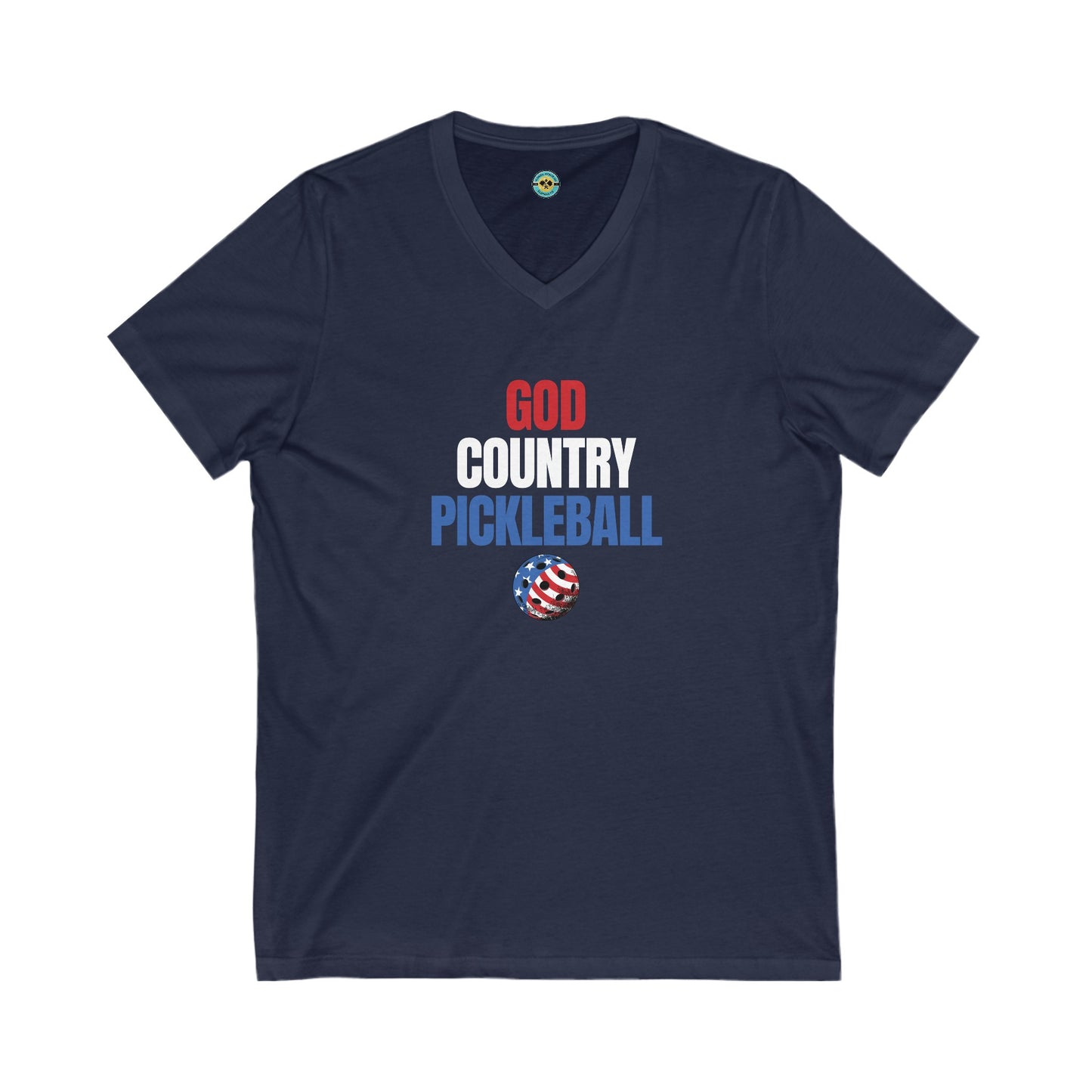 God Country Pickleball Unisex V-neck Tee