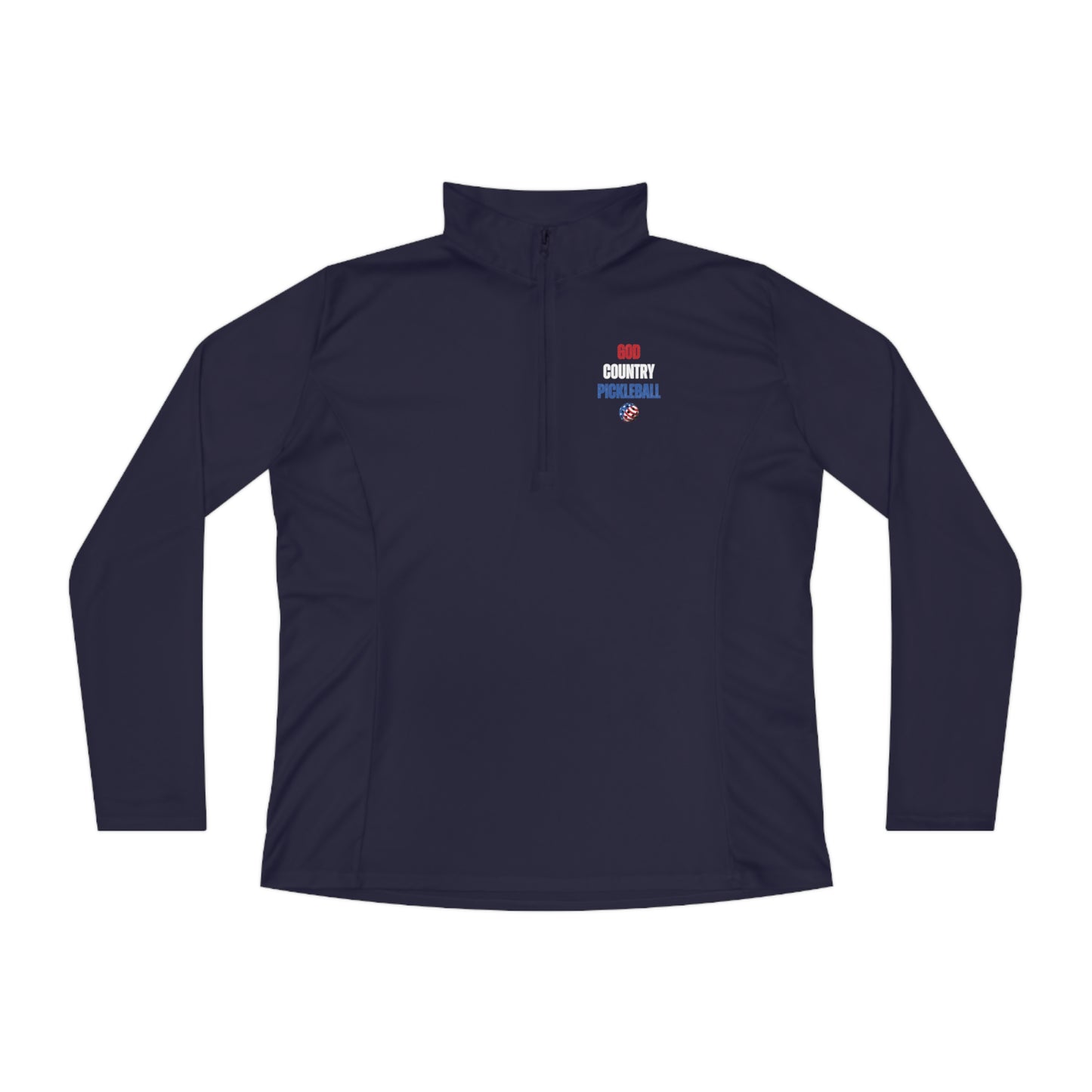 God Country Pickleball Ladies Quarter-Zip Pullover