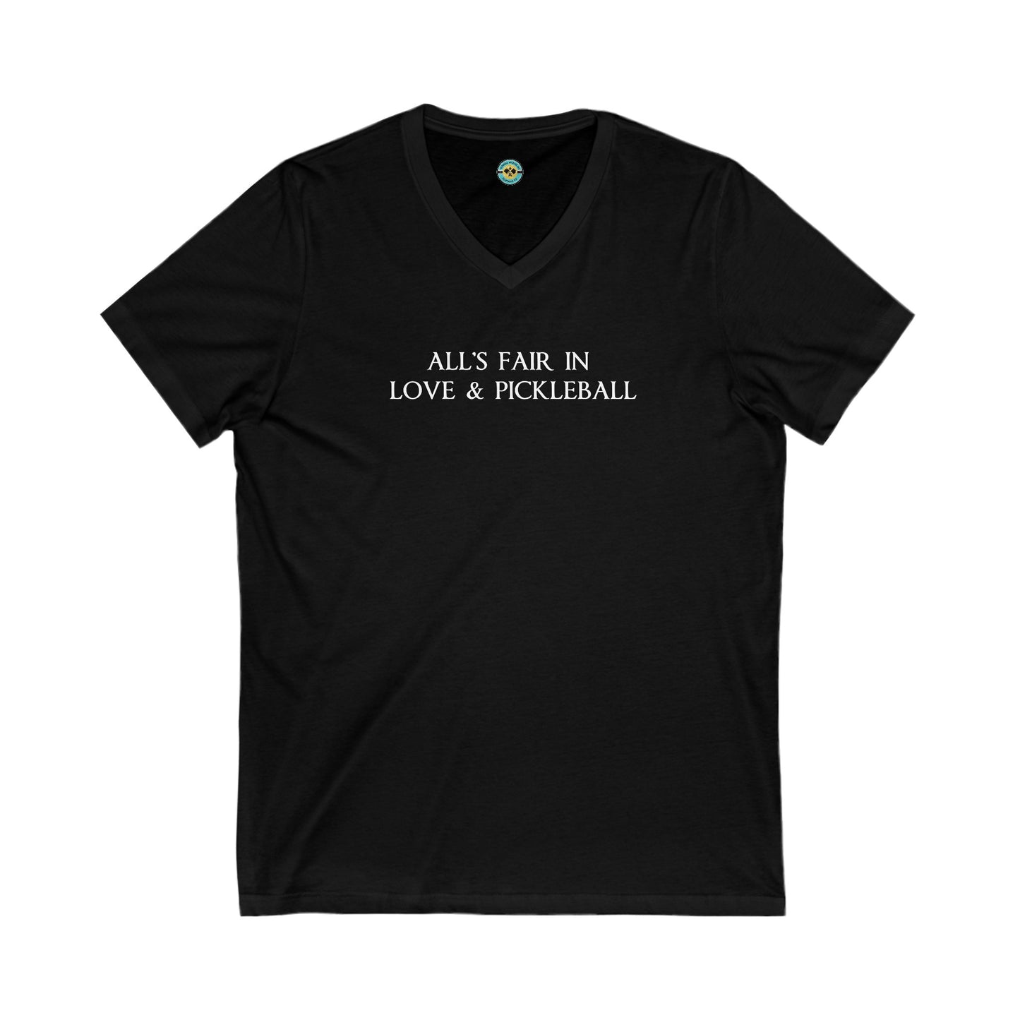 All's Fair in Love & Pickleball Unisex V-neck Tee