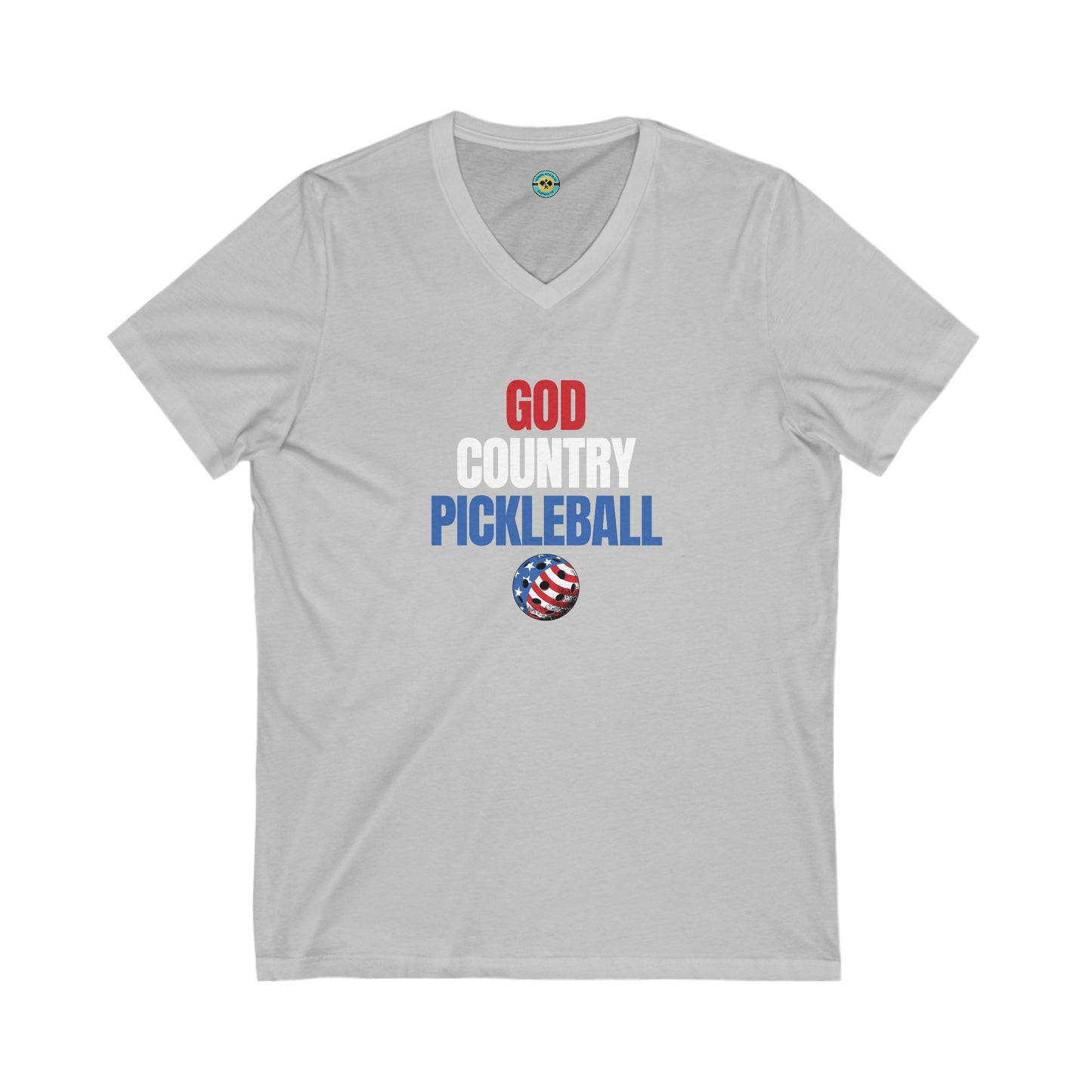 God Country Pickleball Unisex V-neck Tee