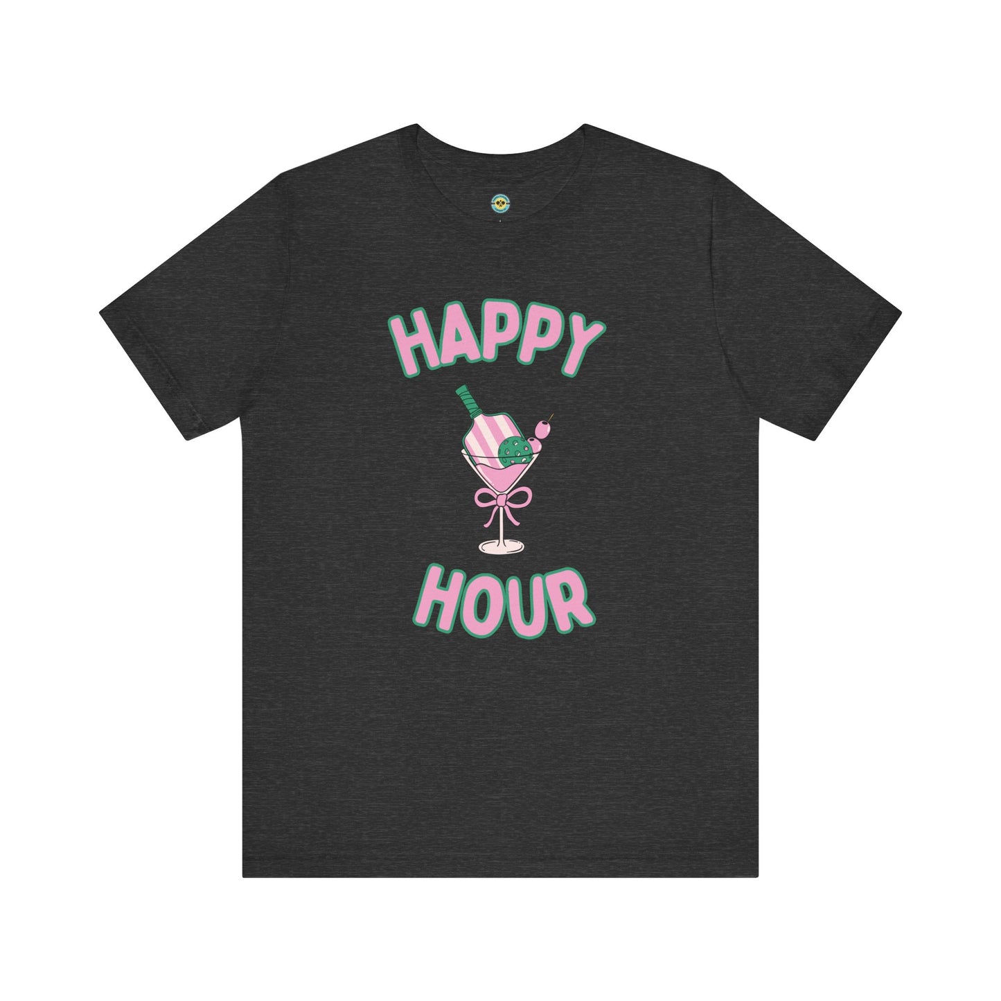 Happy Hour Cocktail Pickleball Unisex Tee