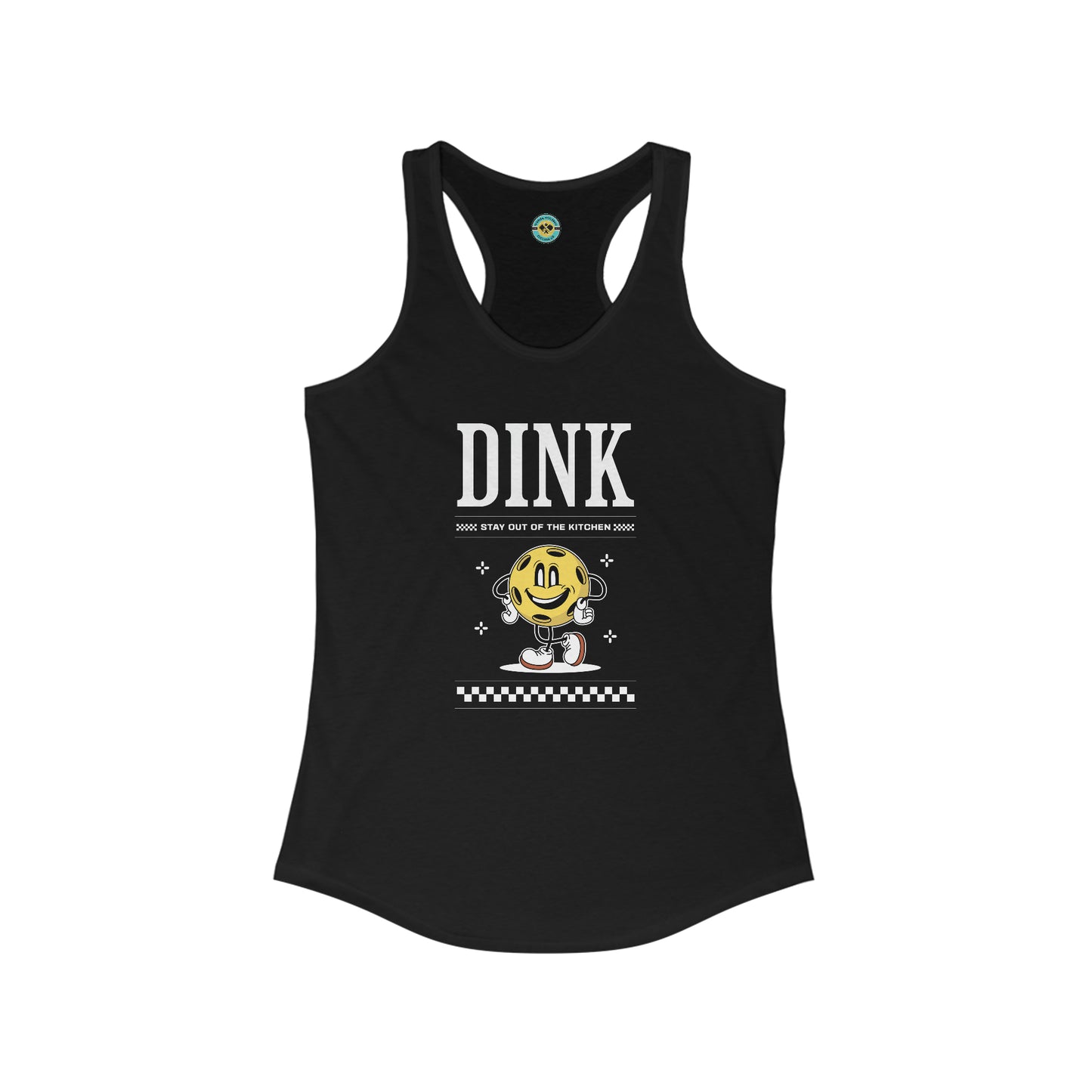 Dink Stay Out Of The Kitchen Women's Racerback Tank