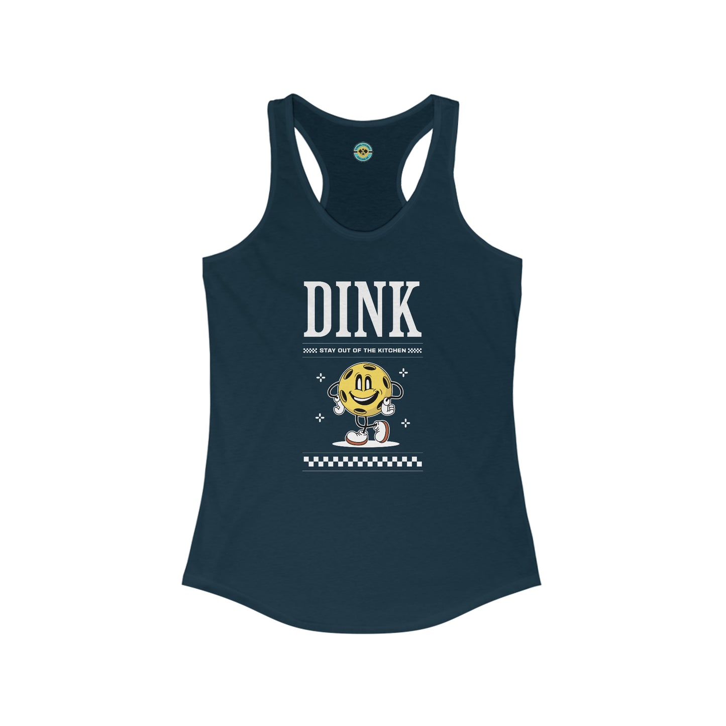 Dink Stay Out Of The Kitchen Women's Racerback Tank