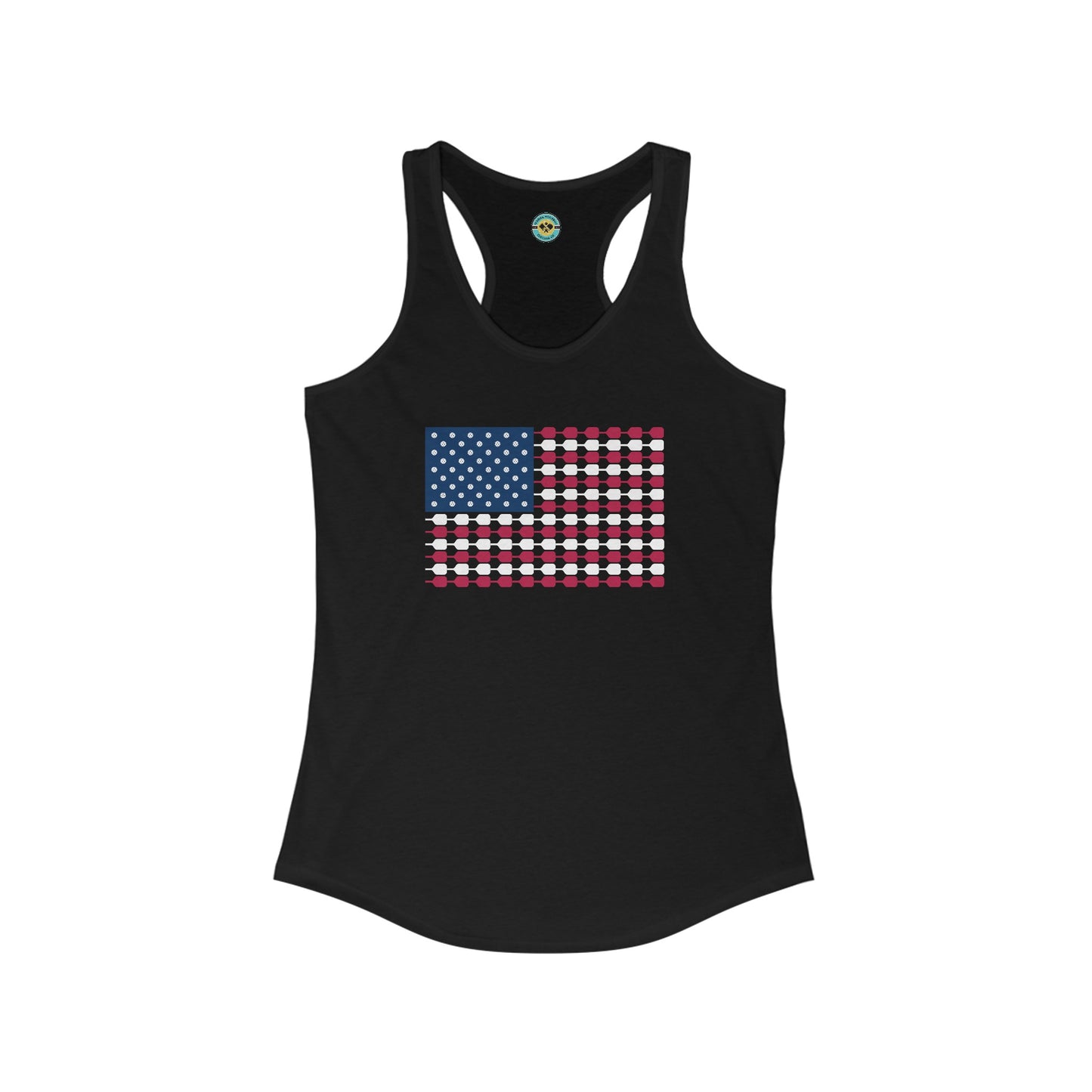 Pickleball Flag Women's Racerback Tank