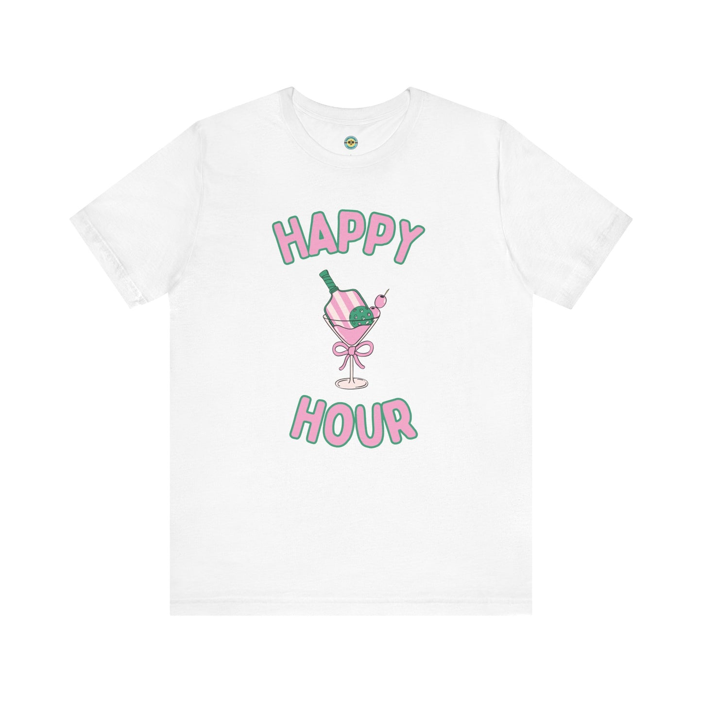 Happy Hour Cocktail Pickleball Unisex Tee