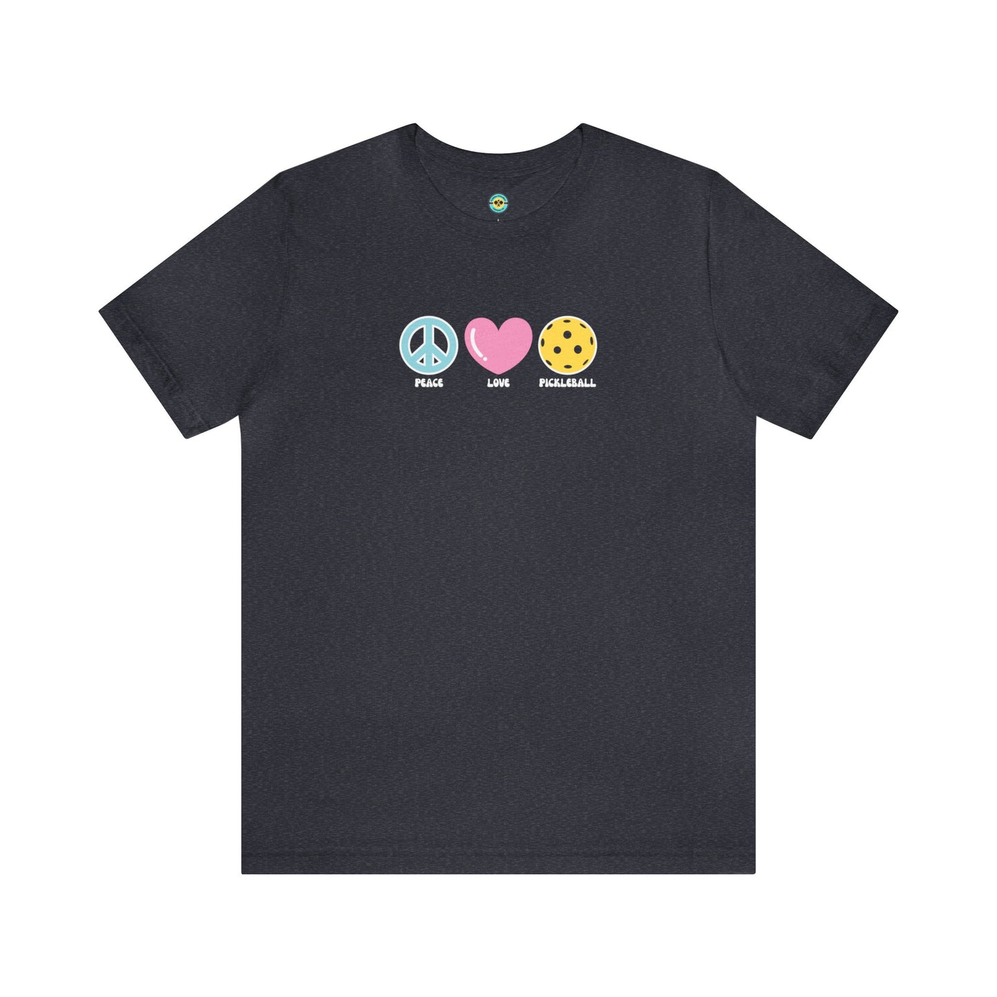 Peace. Love. Pickleball. Pastel/Centered Unisex Tee