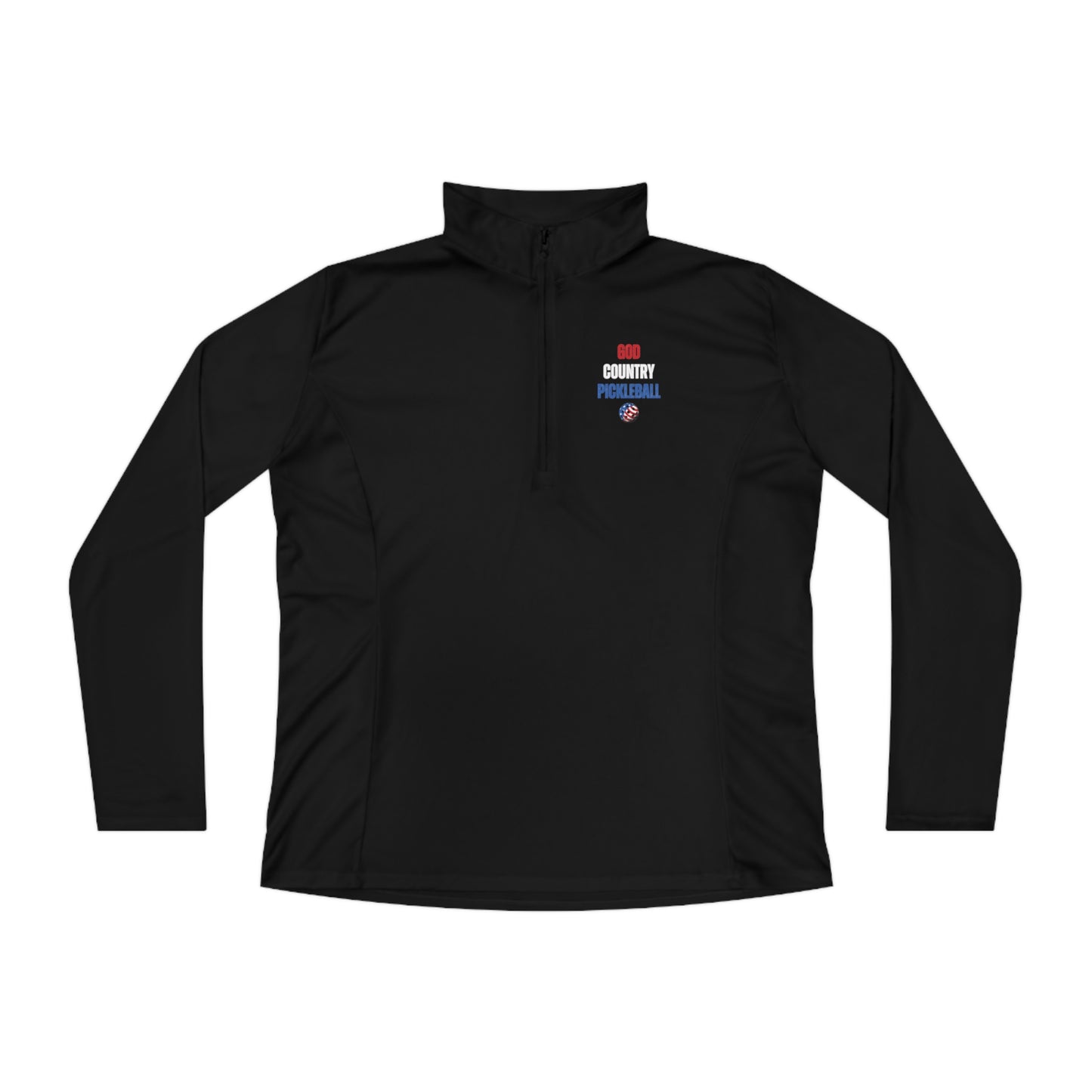God Country Pickleball Ladies Quarter-Zip Pullover