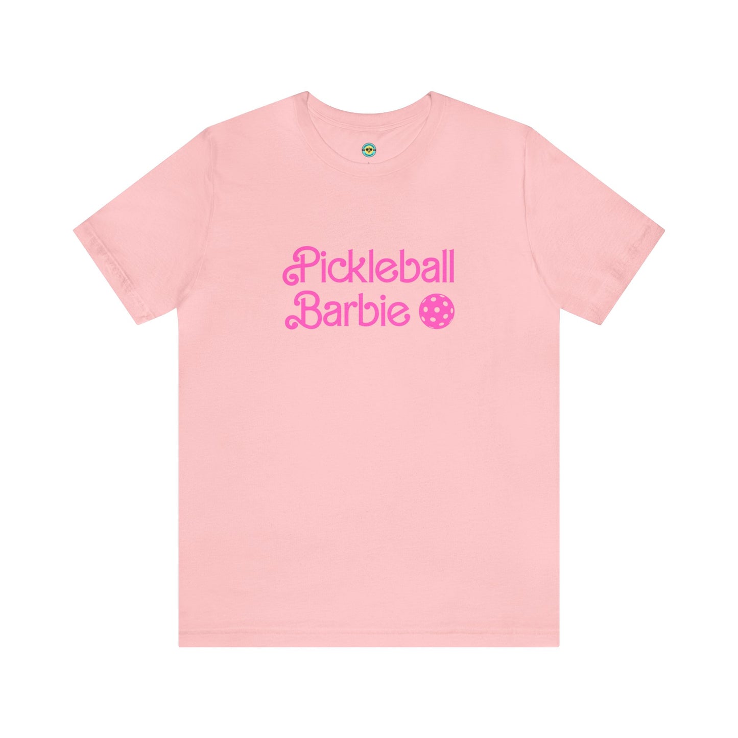 Pickleball Barbie Stacked/Pink Letters Unisex Tee