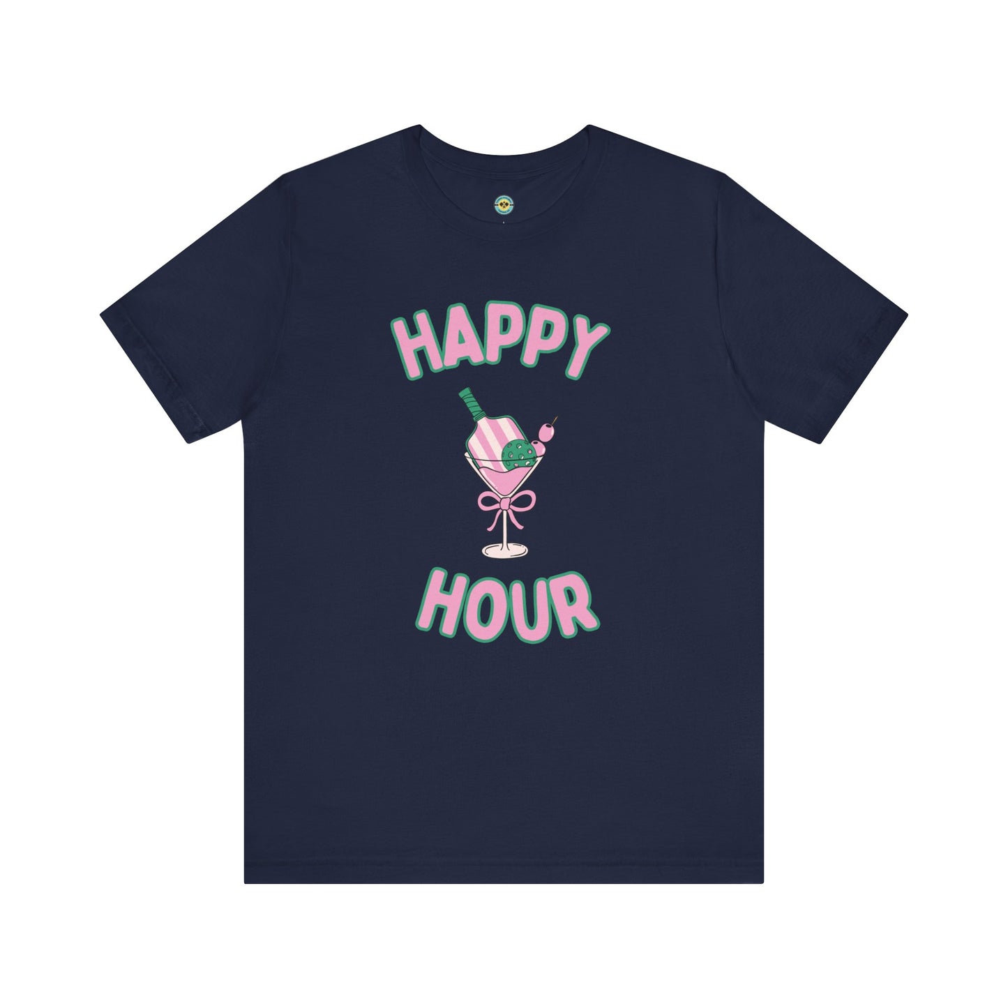 Happy Hour Cocktail Pickleball Unisex Tee