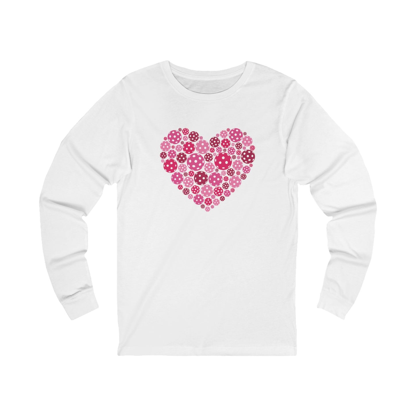 Pickleball Pink Heart Unisex Long Sleeve Tee