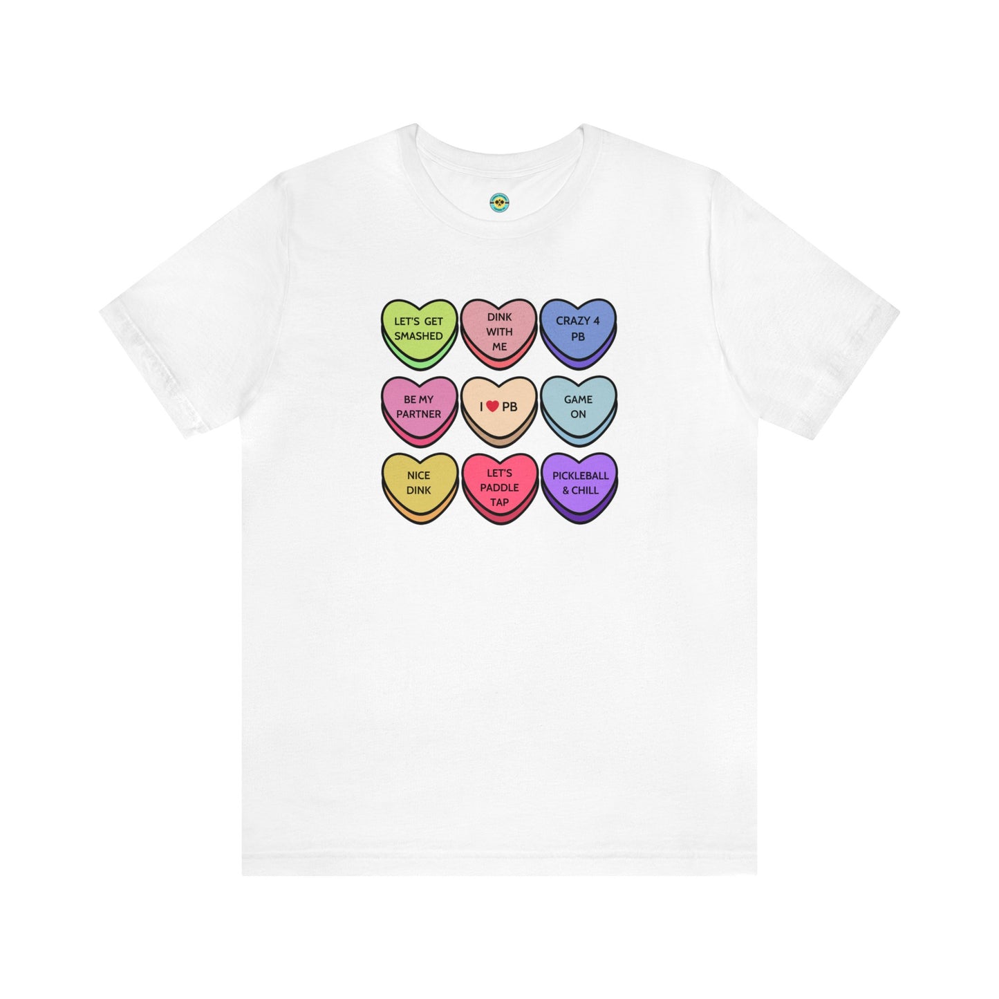 Pickleball Candy Hearts Unisex Tee