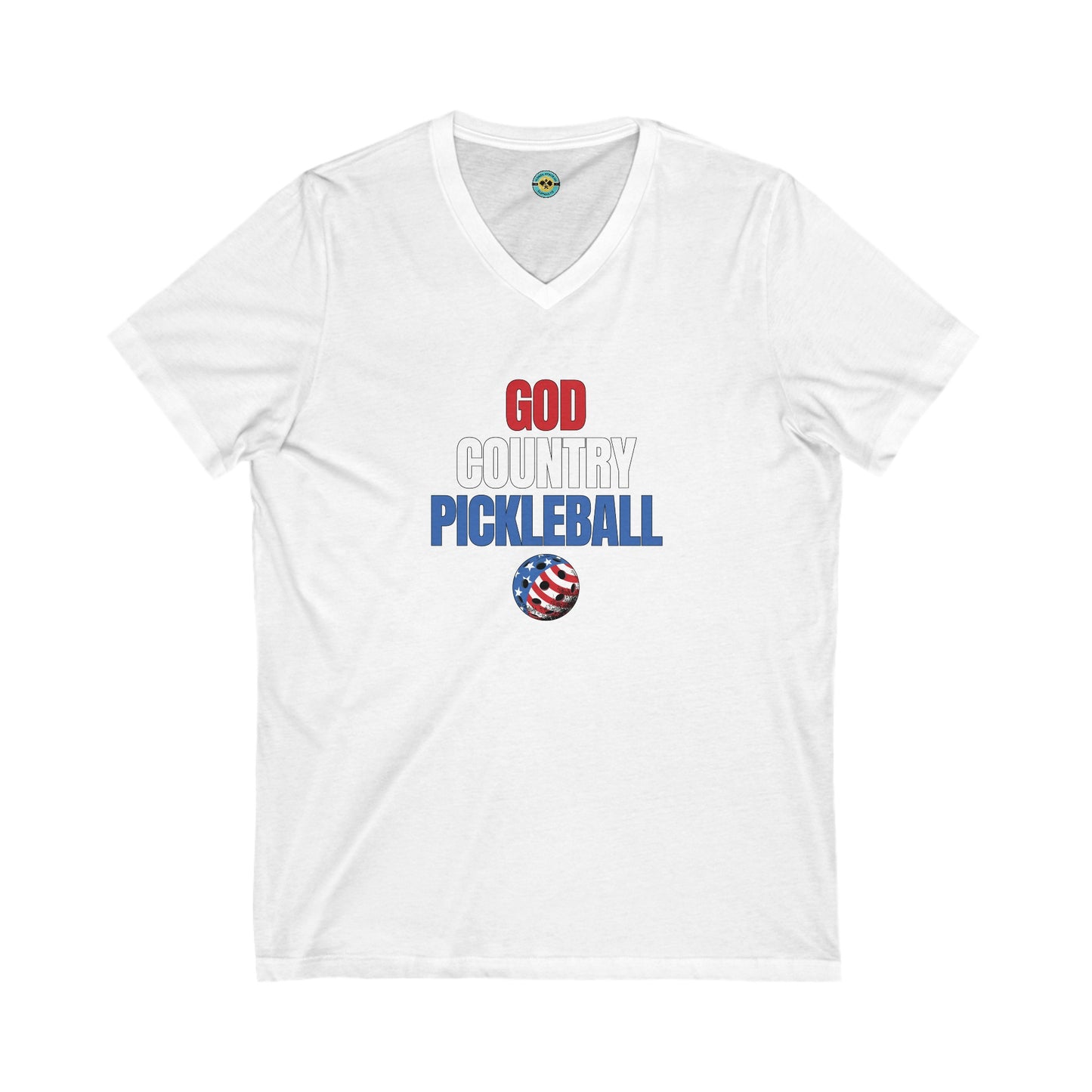 God Country Pickleball Unisex V-neck Tee