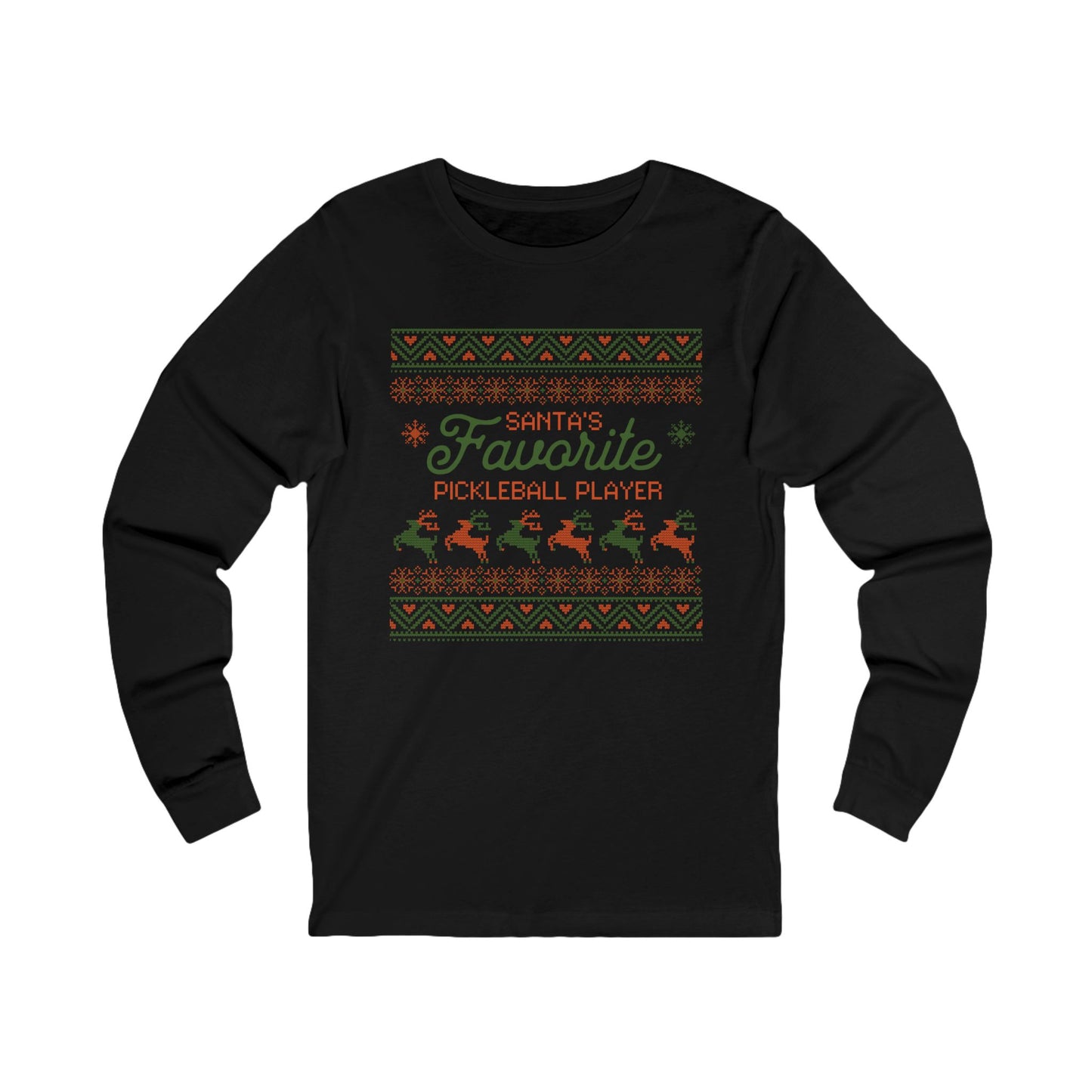 Santa's Favorite Pickleball Player Classic Unisex Long Sleeve Tee