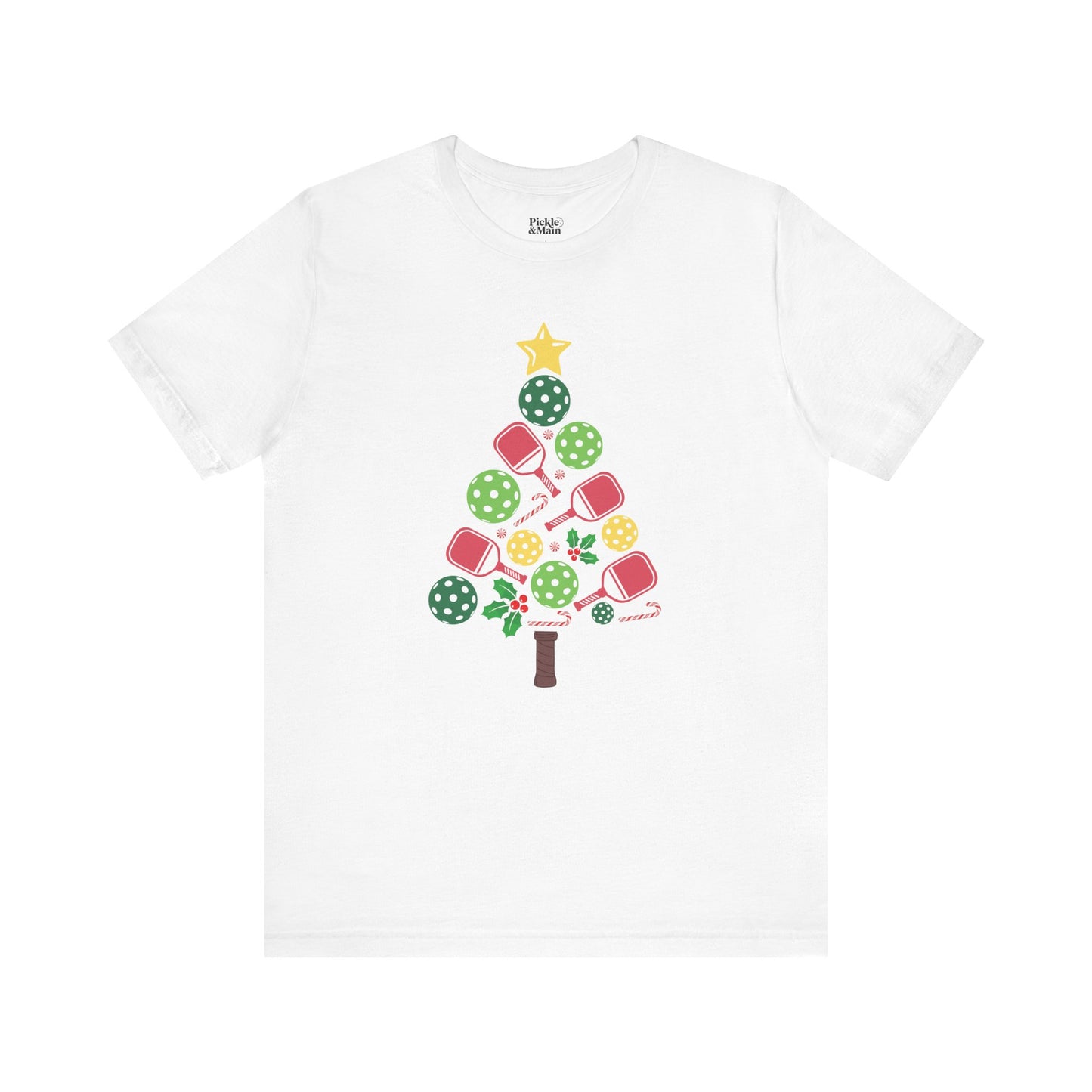 Pickleball Christmas Tree Unisex Tee