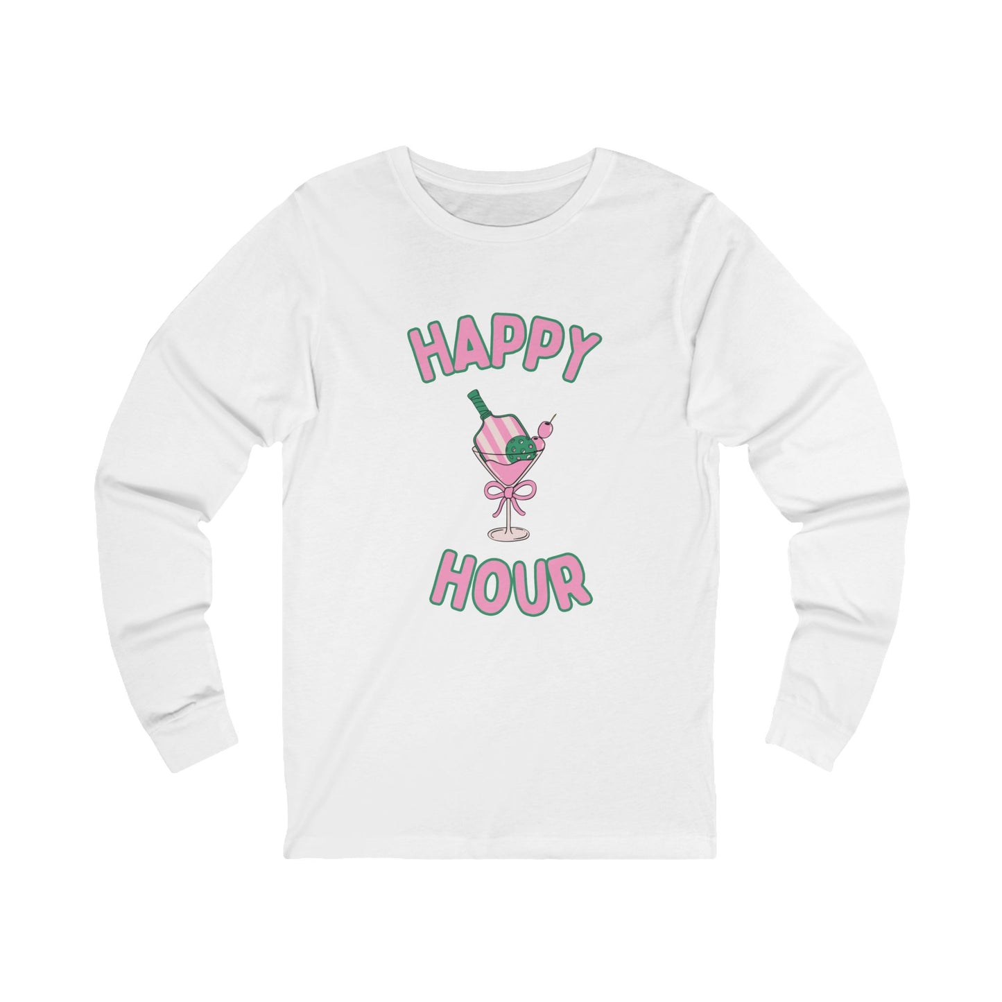 Happy Hour Pickleball Unisex Long Sleeve Tee