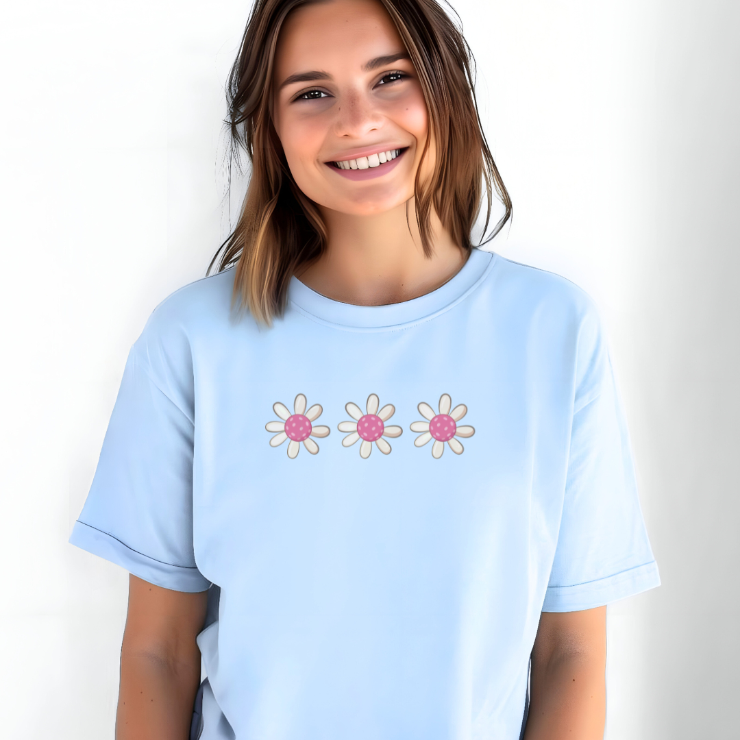 Pickleball Flowers Unisex Tee