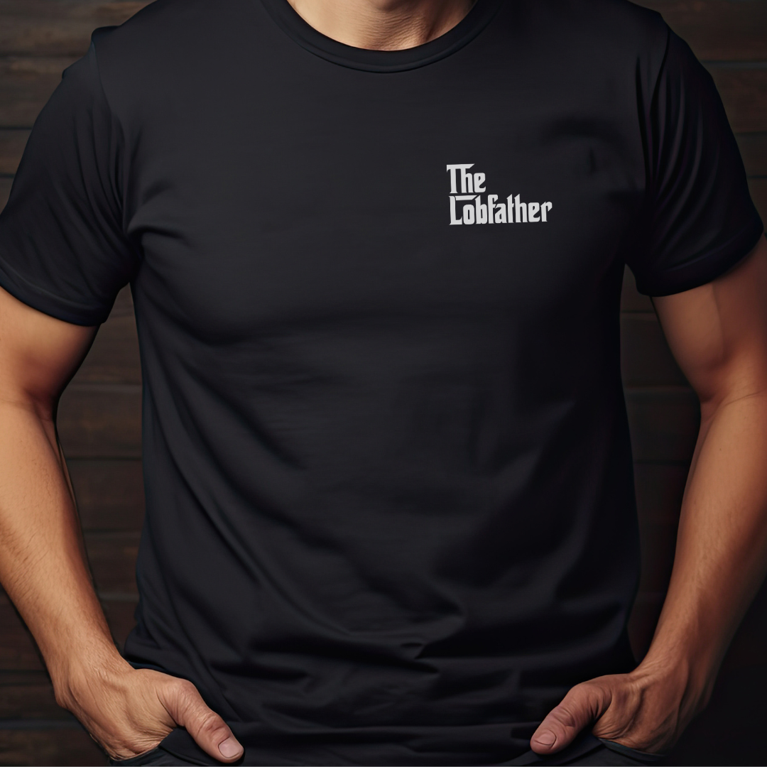 The Lobfather Unisex Tee (left chest)