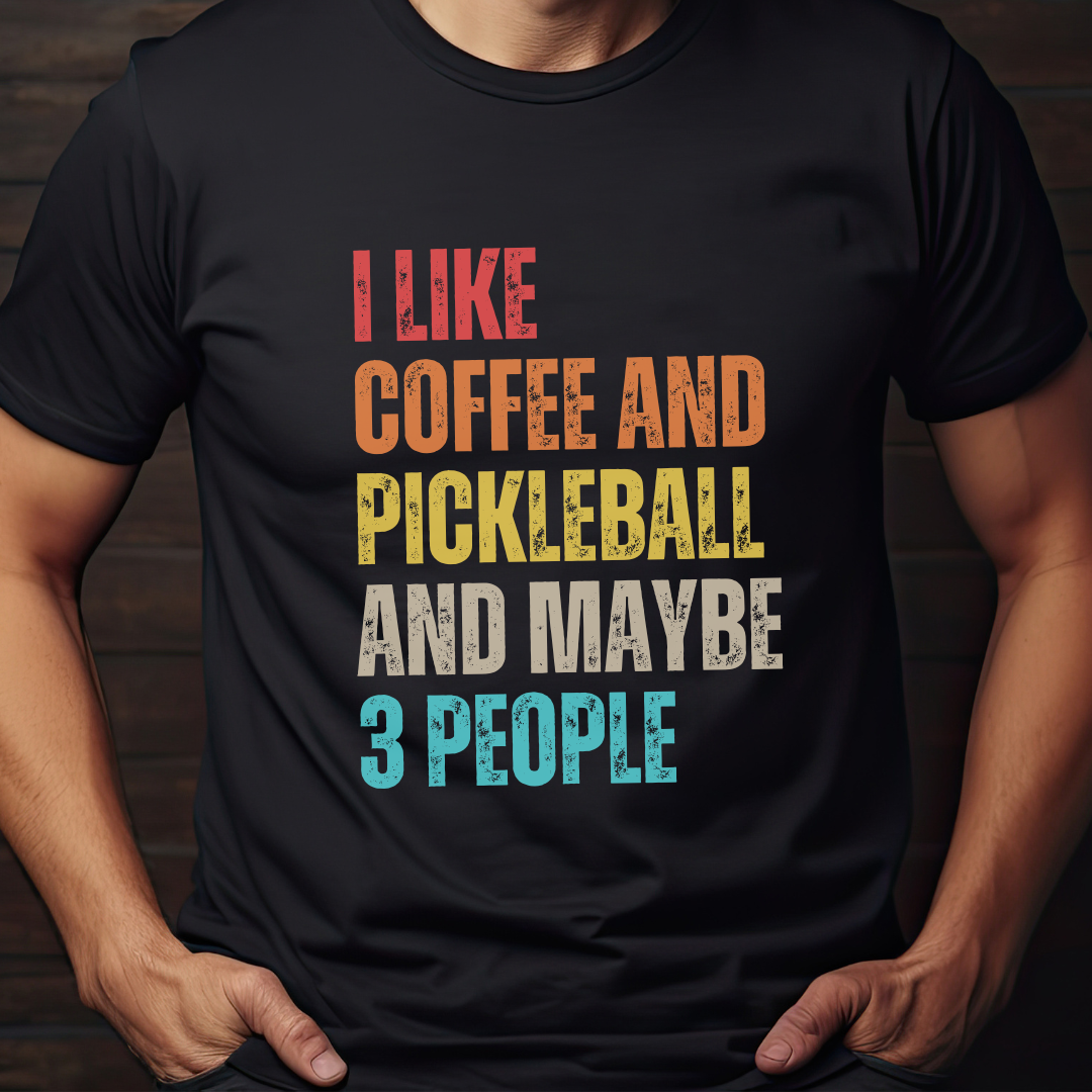 I Like Coffee And Pickleball And Maybe 3 People Unisex Tee