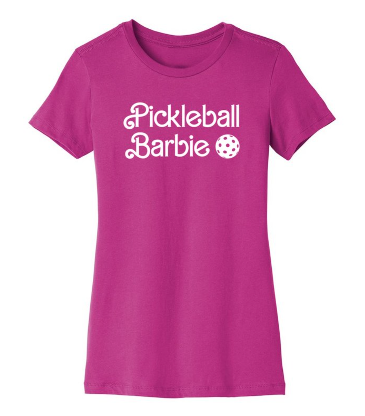 Pickleball Barbie Stacked Women's Slim Fit Tee