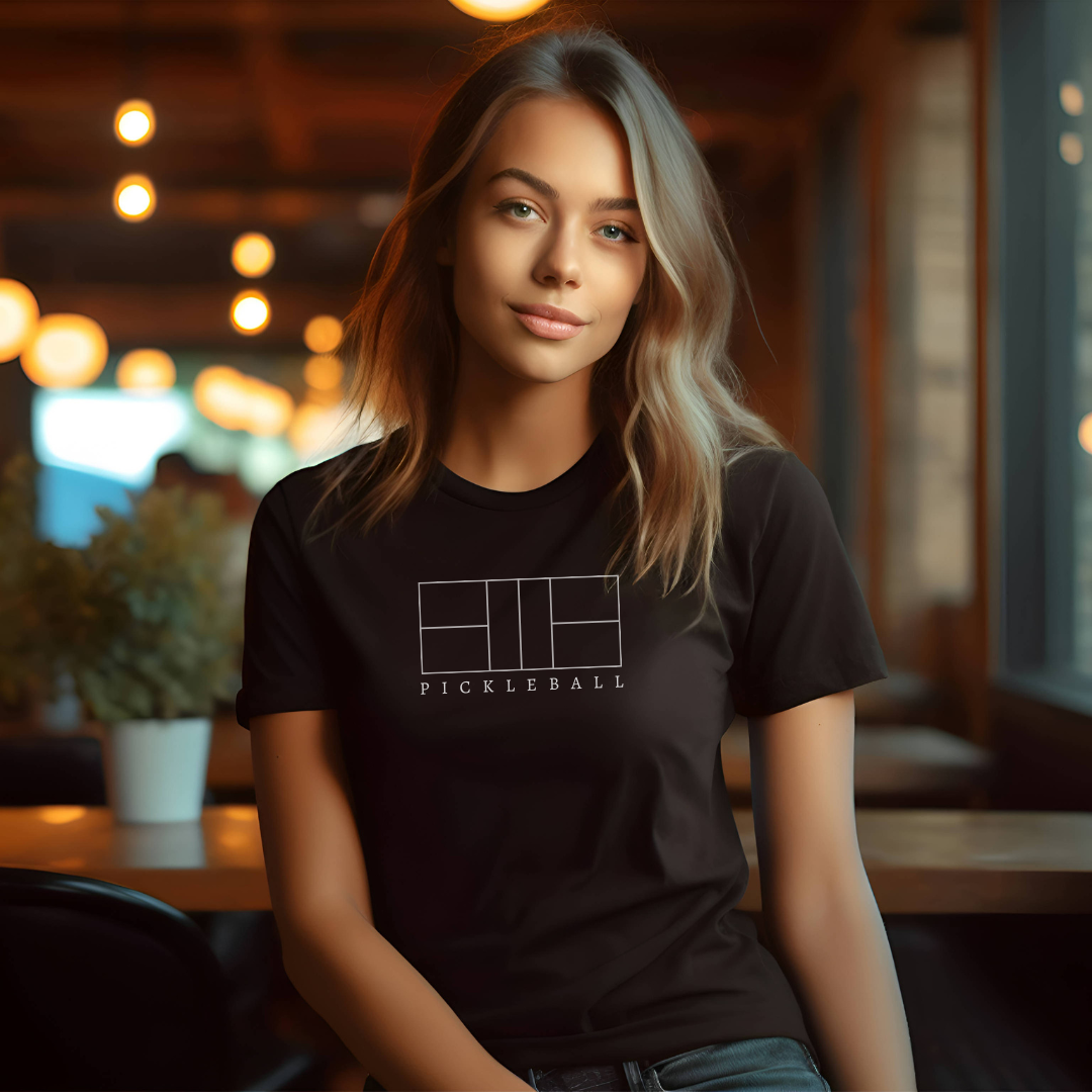 Pickleball Court Unisex Tee
