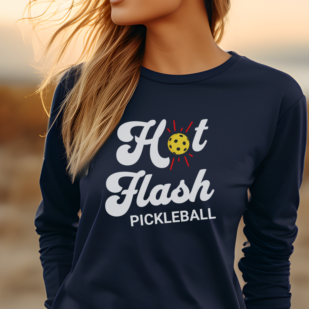 Hot Flash Pickleball Unisex Long Sleeve Tee