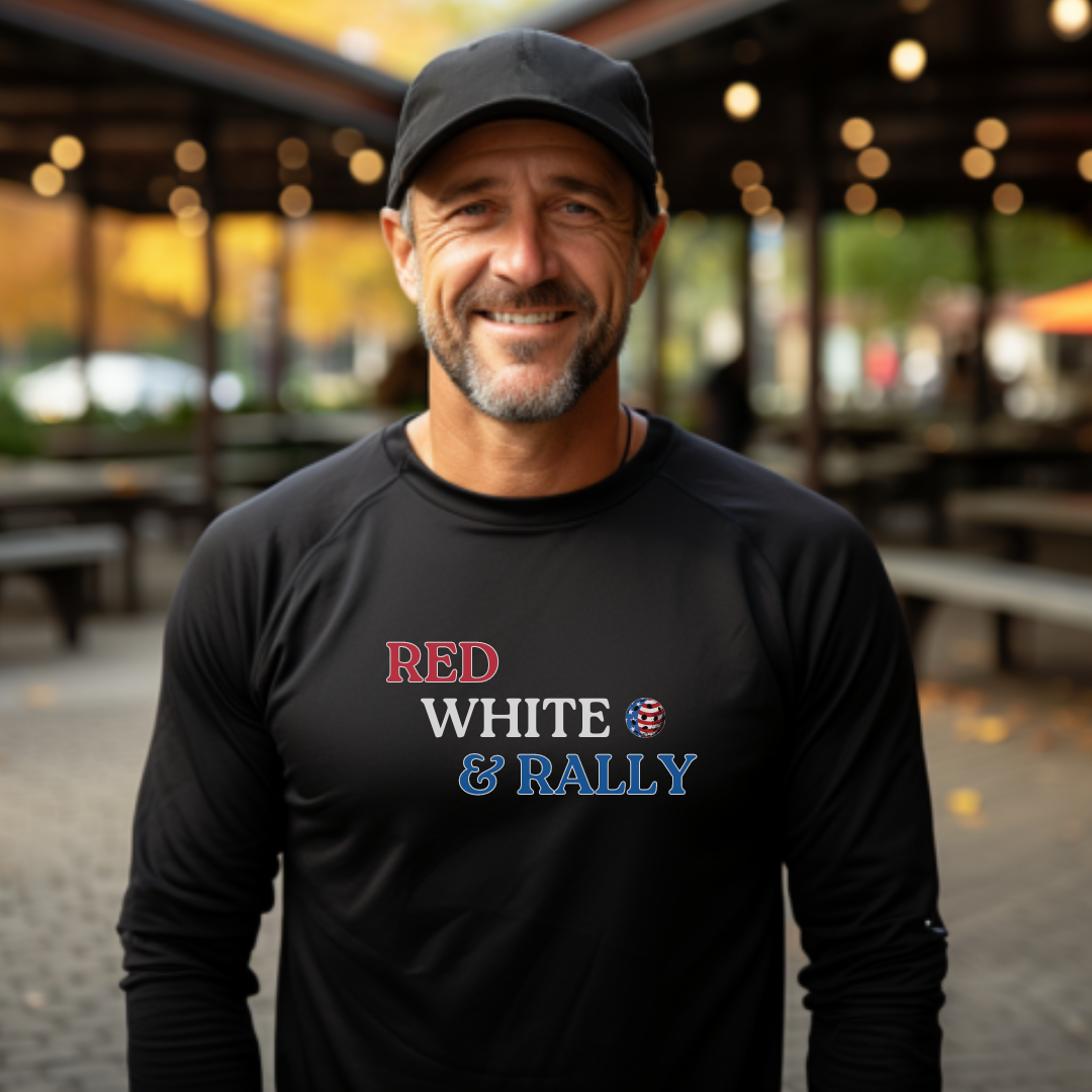 Red White & Rally Pickleball Unisex Long Sleeve Tee