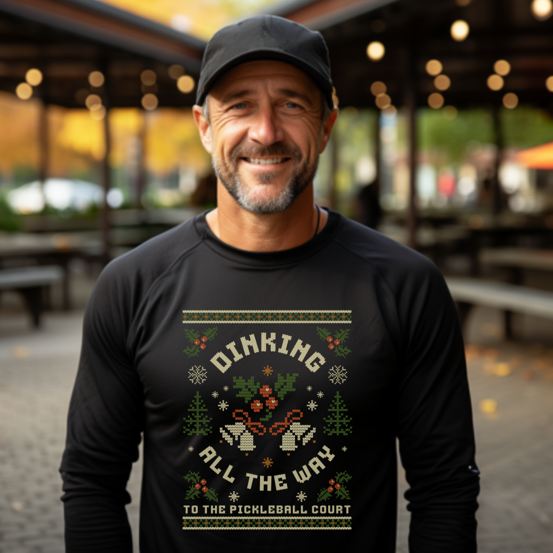 Dinking All The Way To The Pickleball Court Unisex Long Sleeve Tee