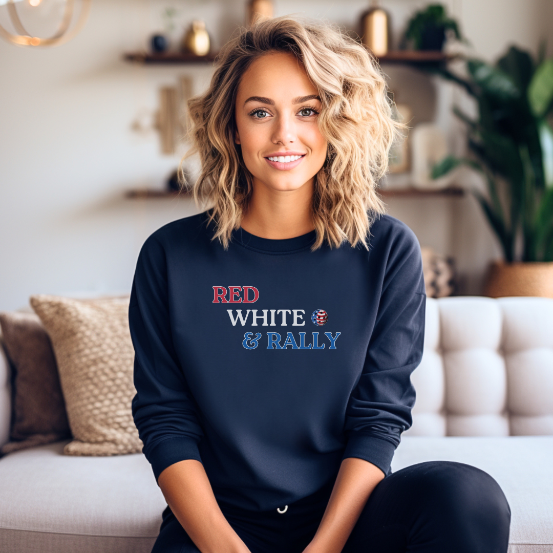 Red White & Rally Pickleball Unisex Sweatshirt