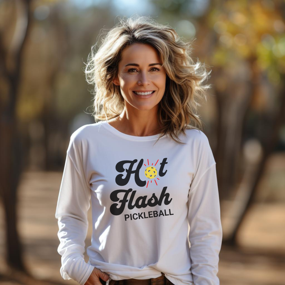 Hot Flash Pickleball Unisex Long Sleeve Tee