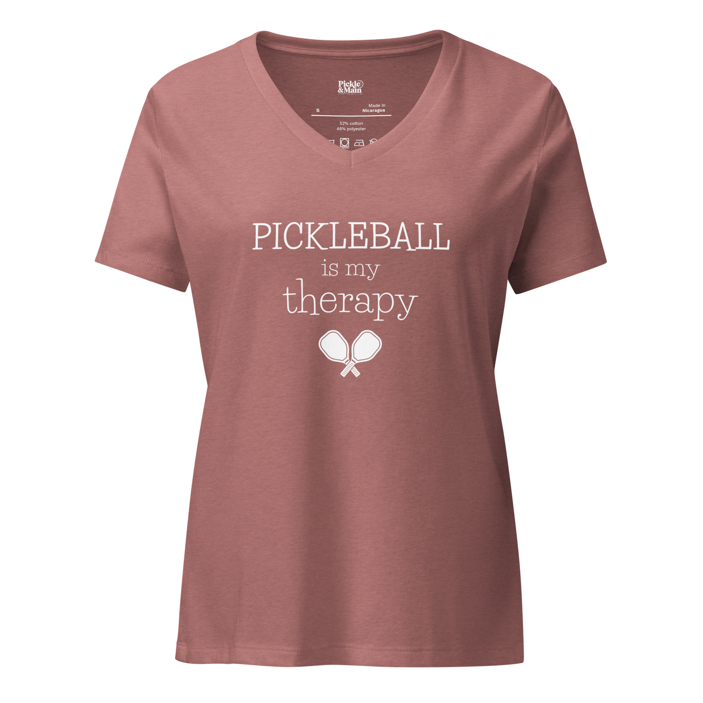 pickleball is my therapy women's v-neck tee