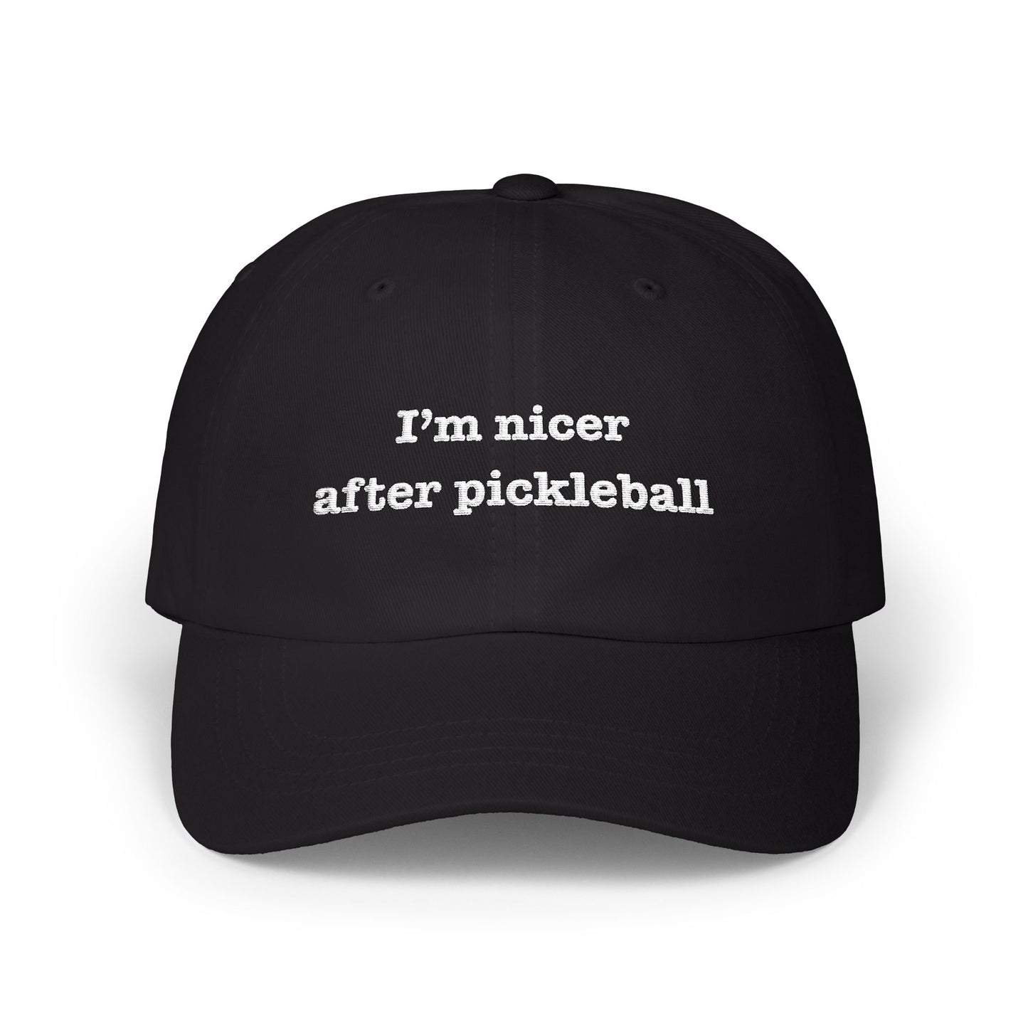 I’m Nicer After Pickleball Embroidered Pickleball Cap