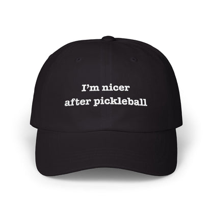 I’m Nicer After Pickleball Embroidered Pickleball Cap