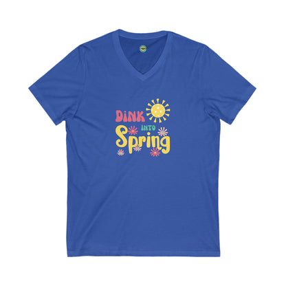 Dink Into Spring Unisex V-neck Tee