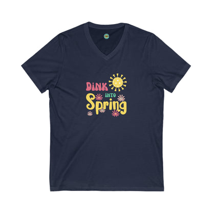 Dink Into Spring Unisex V-neck Tee