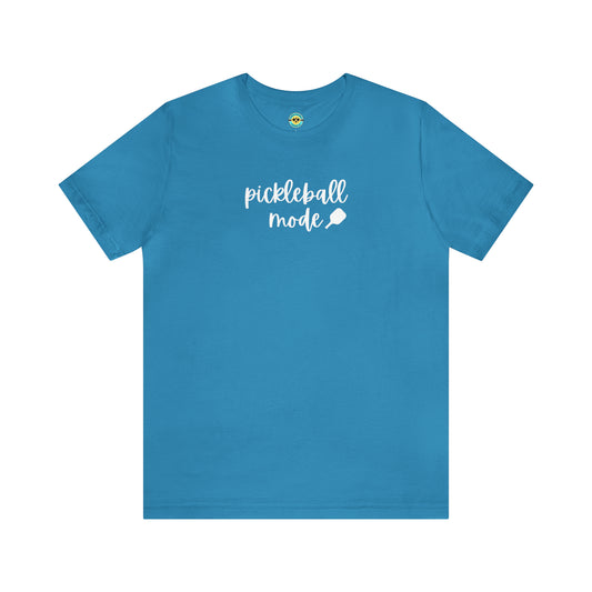 Pickleball Mode Script Unisex Short Sleeve Tee