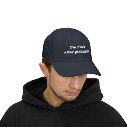 I’m Nicer After Pickleball Embroidered Pickleball Cap