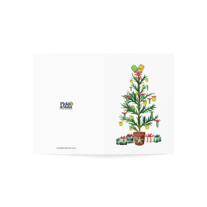 Pickleball Christmas Tree Holiday Cards