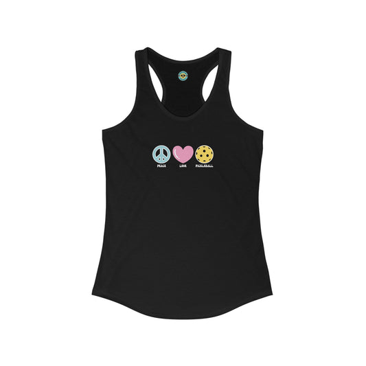 Peace Love Pickleball Women's Racerback Tank