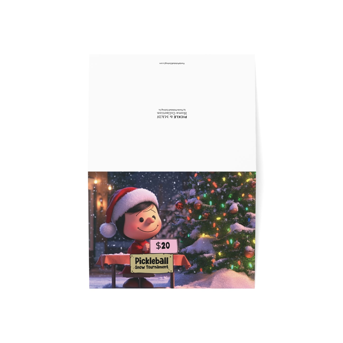 Pickleball Snow Tournament Holiday Cards