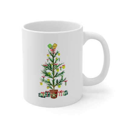 Deck The Halls With Pickleballs Christmas Tree Mug