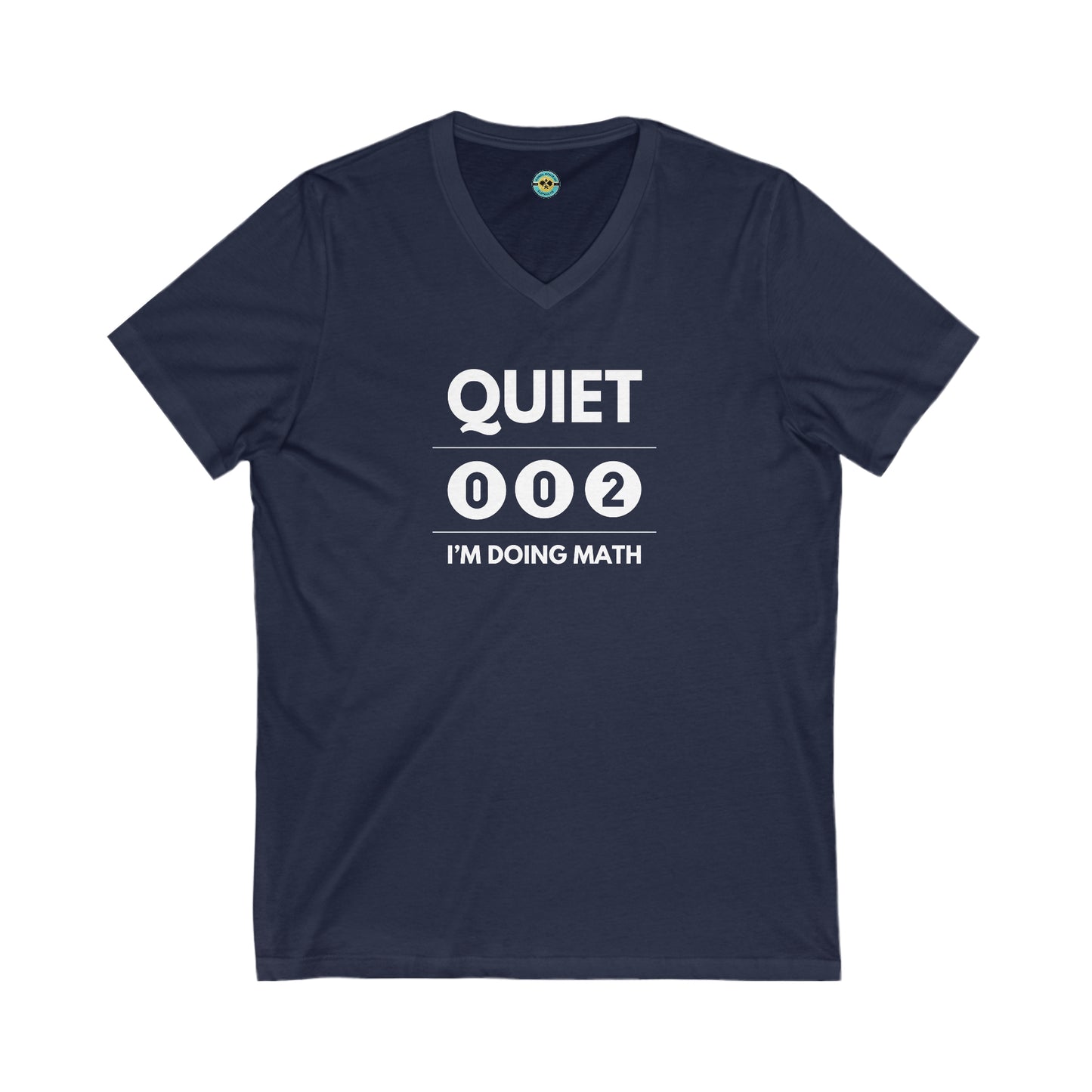 Quiet I'm Doing Math Unisex V-neck Tee