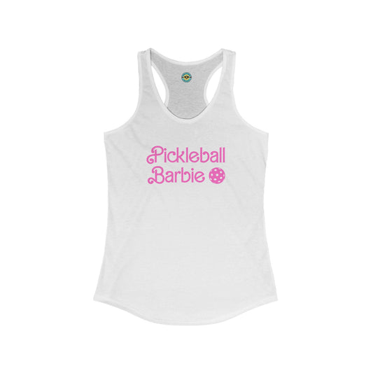 Pickleball Barbie Stacked Racerback Tank